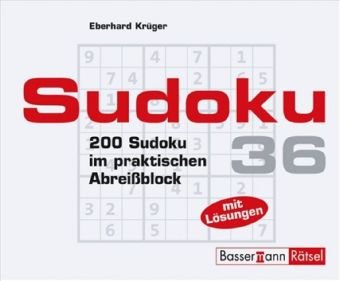 Sudoku Block 36: 200 Sudoku im praktischen Abreißblock - Eberhard Krüger