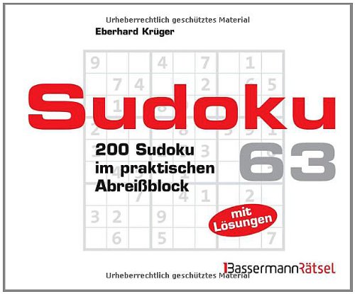 9783809427445: Sudoku Block 63: 200 Sudoku im praktischen Abreiblock