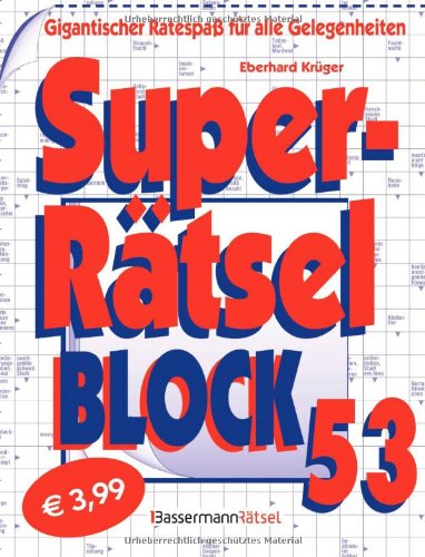 9783809428947: Superrtselblock. Bd.53