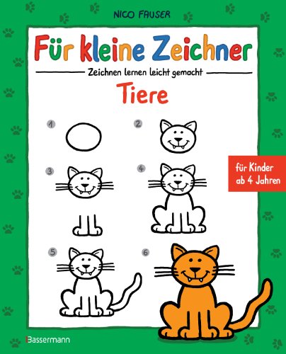 Beispielbild fr Für kleine Zeichner - Tiere: Zeichnen lernen leicht gemacht für Kinder ab 4 Jahren zum Verkauf von WorldofBooks