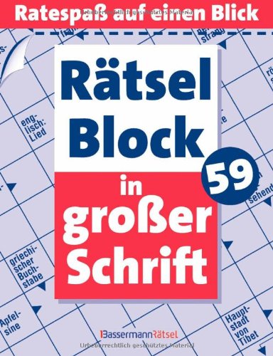 Beispielbild fr Rtselblock in groer Schrift 59 zum Verkauf von Buchmarie