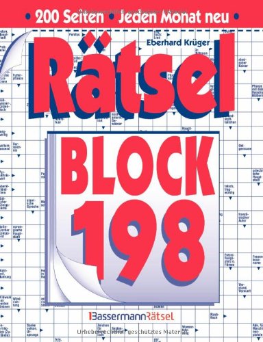 9783809432135: Rtselblock. Bd.198