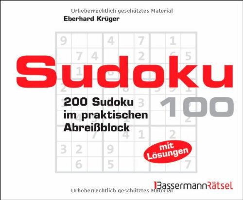 9783809432272: Sudoku Block 100: 200 Sudoku im praktischen Abreiblock