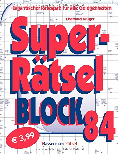 9783809432418: Superrtselblock 84: Gigantischer Ratespa fr alle Gelegenheiten