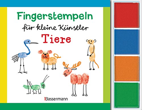 9783809438403: Fingerstempeln fr kleine Knstler-Set - Tiere: Mit vier Fingerstempelfarben