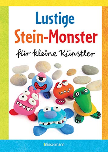 Immagine stock per Lustige Stein-Monster f�r kleine K�nstler. Basteln mit Steinen aus der Natur. Ab 5 Jahren