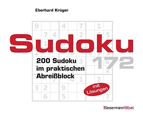 Beispielbild fr Sudoku Block 172: 200 Sudoku im praktischen Abreiblock zum Verkauf von medimops