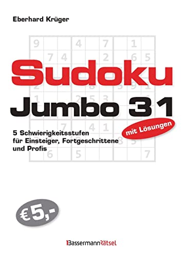 Beispielbild fr Sudokujumbo 31: 5 Schwierigkeitsstufen - f ¼r Einsteiger, Fortgeschrittene und Profis zum Verkauf von WorldofBooks