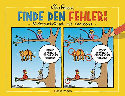 Imagen de archivo de Finde den Fehler - Bildersuchr?tsel mit Cartoons a la venta por PBShop.store US