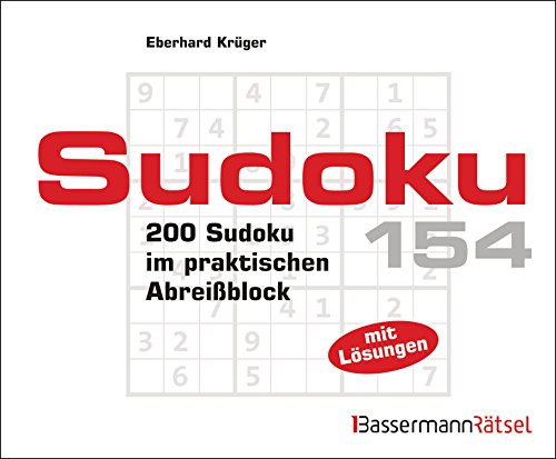 Beispielbild fr Sudoku Block 154 (5 Exemplare  2,99  ) 200 Sudoku im praktischen Abreiblock zum Verkauf von Buchpark