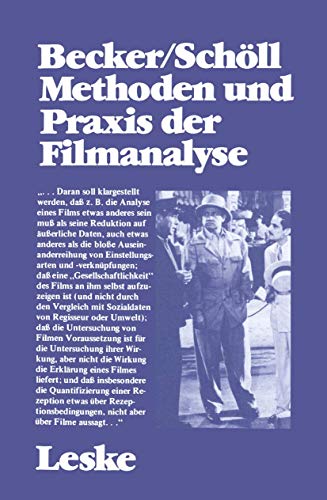 Beispielbild fr Methoden und Praxis der Filmanalyse zum Verkauf von medimops