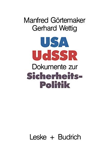 Beispielbild fr USA, UdSSR : Dokumente zur Sicherheitspolitik zum Verkauf von Bernhard Kiewel Rare Books