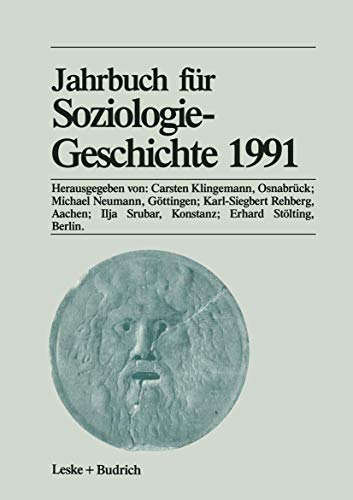 9783810009500: Jahrbuch fr Soziologiegeschichte 1991