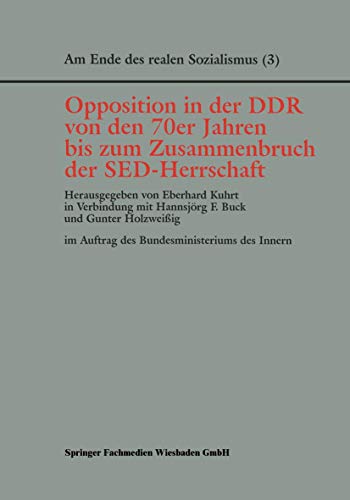 Opposition in der DDR von den 70er Jahren bis zum Zusammenbruch der SED-Herrschaft.