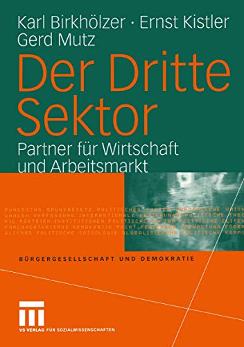 Stock image for Der Dritte Sektor: Partner fr Wirtschaft und Arbeitsmarkt (Brgergesellschaft und Demokratie) for sale by medimops