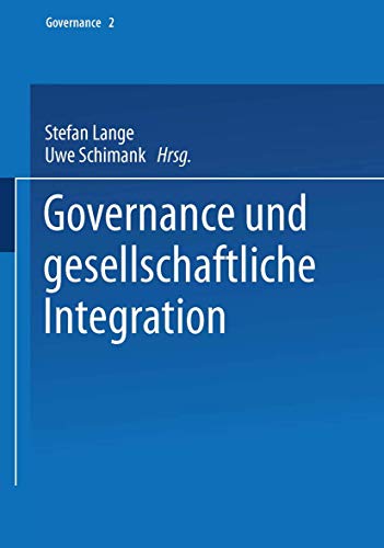 Stock image for Governance und gesellschaftliche Integration for sale by medimops