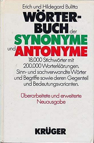 Beispielbild fr Wrterbuch der Synonyme und Antonyme zum Verkauf von medimops