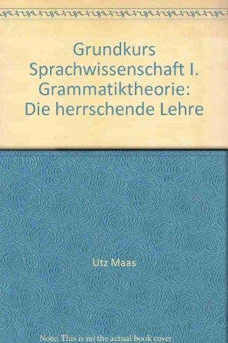 Imagen de archivo de Grundkurs Sprachwissenschaft a la venta por Concordia Books