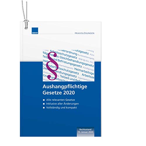 Beispielbild fr Aushangpflichtige Gesetze - Neuauflage - Rechtsstand 2020 zum Verkauf von medimops