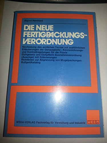 Stock image for Die neue Fertigpackungs- Verordnung for sale by medimops