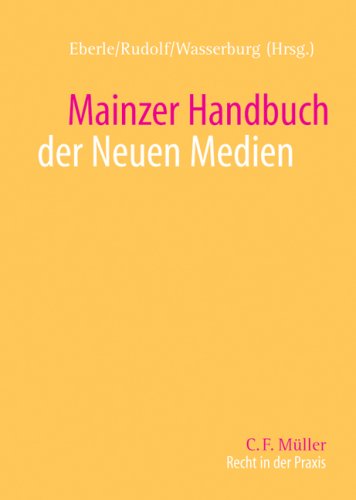 Beispielbild fr Mainzer Rechtshandbuch der neuen Medien zum Verkauf von Anybook.com
