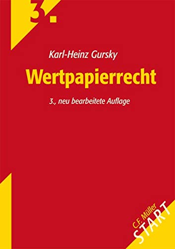 Stock image for Wertpapierrecht (Start ins Rechtsgebiet) for sale by medimops