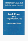 BGB Allgemeiner Teil (9783811470972) by Frank Peters