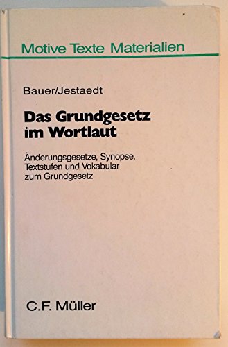 9783811471979: Das Grundgesetz im Wortlaut - Bauer, Angela