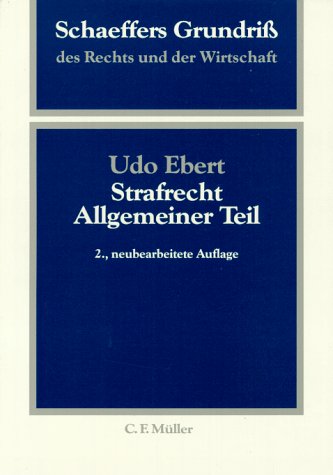 Imagen de archivo de Schaeffers Grundri des Rechts und der Wirtschaft, Bd.25/1, Strafrecht, Allgemeiner Teil a la venta por medimops