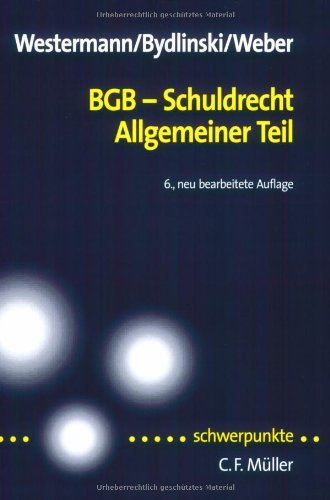 Stock image for BGB-Schuldrecht Allgemeiner Teil for sale by medimops