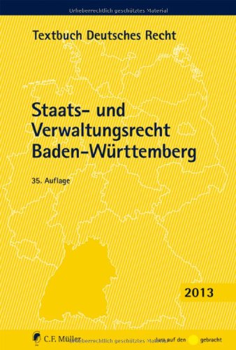 9783811494886: Staats- und Verwaltungsrecht Baden-Wrttemberg (Textbuch Deutsches Recht)