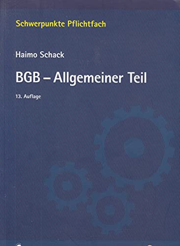 Stock image for BGB-Allgemeiner Teil (Schwerpunkte Pflichtfach) for sale by medimops