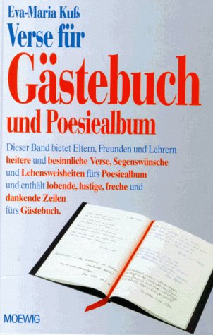 Beispielbild fr Verse fr Gstebuch und Poesiealbum zum Verkauf von Buchstube Tiffany