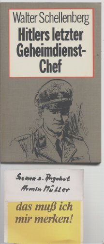 Stock image for Hitlers letzter Geheimdienstchef. ( Moewig Dokumentation). for sale by medimops