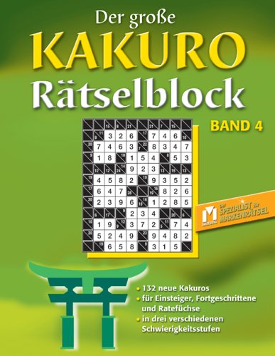 Der grosse Kakuro RÃ¤tselblock 4 (9783811862739) by Anonymus