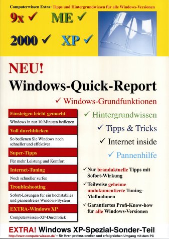 Imagen de archivo de Windows-Quick-Report : Computerwissen extra: Tipps und Hintergrundwissen fr alle Windows-Versionen a la venta por Sigrun Wuertele buchgenie_de