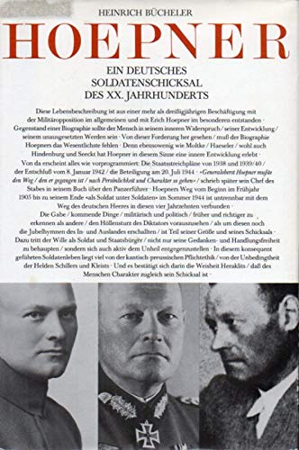 Hoepner, Ein Deutsches Soldatenschicksal Des Zwanzigsten Jahrhunderts - Bucheler, Heinrich