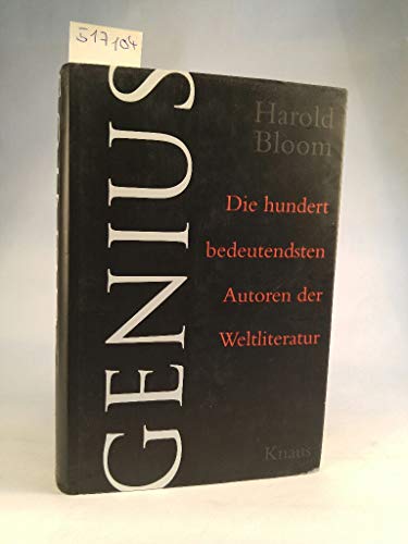 Genius (9783813502435) by Harold Bloom