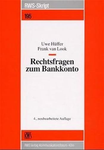 Stock image for Aktuelle Rechtsfragen zum Bankkonto for sale by medimops
