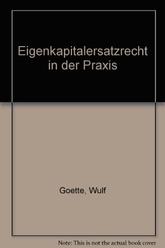 Eigenkapitalersatzrecht in der Praxis - Goette, Wulf und Detlef Kleindiek
