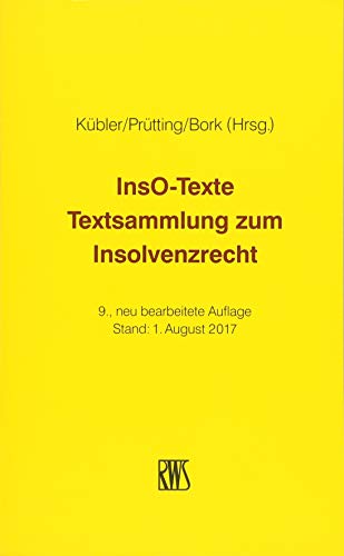 Beispielbild fr InsO-Texte: Textsammlung zum Insolvenzrecht zum Verkauf von medimops