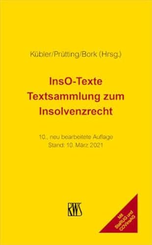 Imagen de archivo de InsO-Texte: Textsammlung zum Insolvenzrecht a la venta por Chiron Media