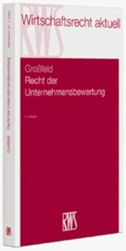 Beispielbild fr Recht der Unternehmensbewertung zum Verkauf von medimops