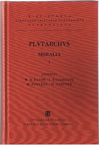 Plutarchi moralia: Vol. I (German Edition) (9783815416785) by Plutarchus