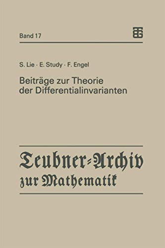 Stock image for Beitrage zur Theorie der Differentialinvarianten (Teubner-Archiv zur Mathematik, 17) (German Edition) for sale by Zubal-Books, Since 1961