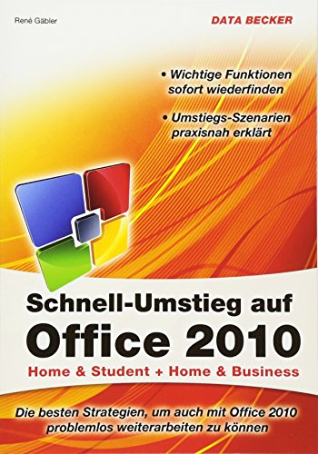 9783815829998: Schnell-Umstieg auf Office 2010