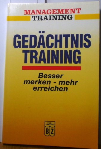 Stock image for Gedächtnis Training : Besser merken - mehr erreichen. [Paperback] Krämer, Sabine for sale by tomsshop.eu