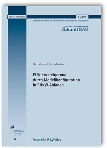 9783816789321: Effizienzsteigerung durch Modellkonfiguration in BHKW-Anlagen. Abschlussbericht