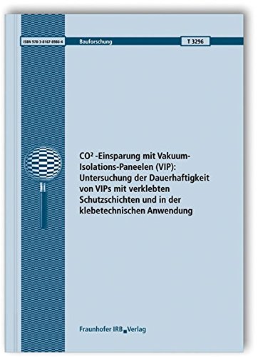Beispielbild fr CO2-Einsparung mit Vakuum-Isolations-Paneelen (VIP): Untersuchung der Dauerhaftigkeit von VIPs mit verklebten Schutzschichten und in der klebetechnischen Anwendung. Abschlussbericht zum Verkauf von Buchpark