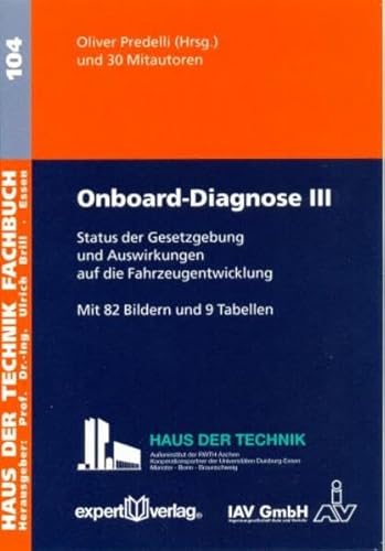 9783816929260: Onboard-Diagnose III: Status der Gesetzgebung und Auswirkungen auf die Fahrzeugentwicklung